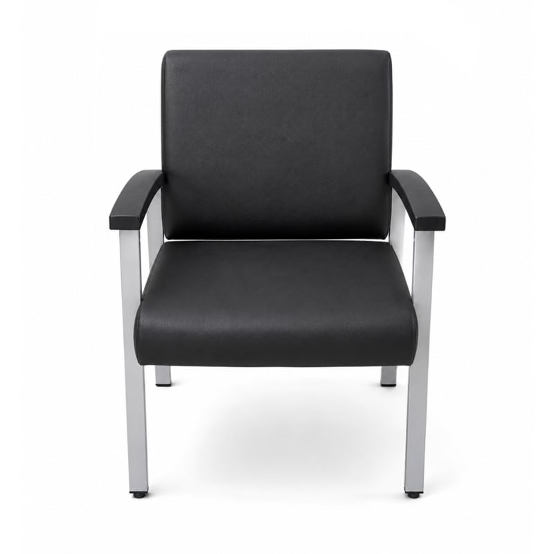 Scranton & Co Guest Reception & Waiting Room Chair with Arms in Black