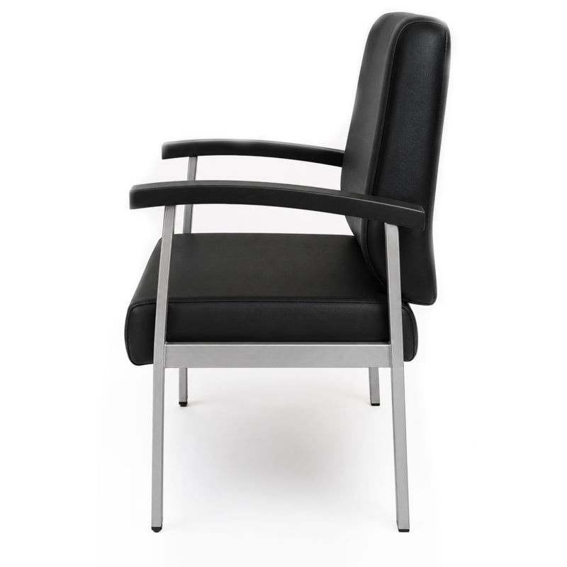 Scranton & Co Guest Reception & Waiting Room Chair with Arms in Black