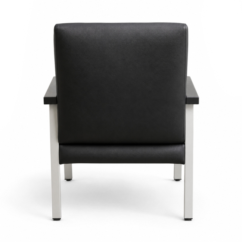 Scranton & Co Guest Reception & Waiting Room Chair with Arms in Black