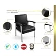 Scranton & Co Guest Reception & Waiting Room Chair with Arms in Black