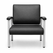 Scranton & Co Bariatric Reception Guest Chair with Arms in Black Vinyl