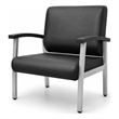 Scranton & Co Bariatric Reception Guest Chair with Arms in Black Vinyl
