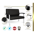 Scranton & Co Guest Reception & Waiting Room Loveseat with Arms in Black