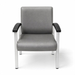 Scranton & Co Guest Reception & Waiting Room Chair with Arms in Gray Vinyl