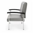 Scranton & Co Guest Reception & Waiting Room Chair with Arms in Gray Vinyl