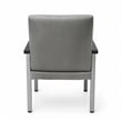 Scranton & Co Guest Reception & Waiting Room Chair with Arms in Gray Vinyl