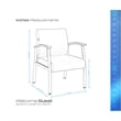 Scranton & Co Guest Reception & Waiting Room Chair with Arms in Gray Vinyl