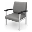 Scranton & Co Guest Reception & Waiting Room Chair with Arms in Gray Vinyl