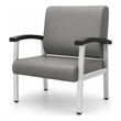 Scranton & Co Bariatric Reception Guest Chair with Arms in Gray Vinyl