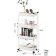 Scranton & Co 4-Tier Slim Plastic Rolling Storage Organizer in White