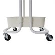 Scranton & Co 2-Tier Plastic Rolling Trolley with Tabletop in White