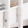 Scranton & Co 2-Tier Plastic Rolling Trolley with Tabletop in White