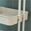 Scranton & Co 2-Tier Plastic Rolling Trolley with Tabletop in White