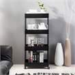 Scranton & Co 4-Tier Slim Plastic Rolling Cart Organizer in Black