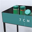Scranton & Co 4-Tier Slim Plastic Rolling Cart Organizer in Black