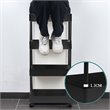 Scranton & Co 4-Tier Slim Plastic Rolling Cart Organizer in Black