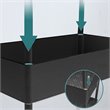 Scranton & Co 4-Tier Slim Plastic Rolling Cart Organizer in Black