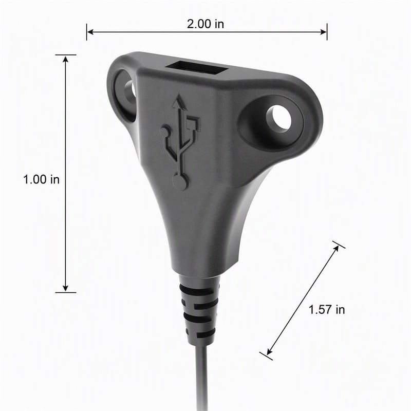 Scranton & Co Single USB-A Stingray Mountable Charger in Black