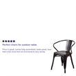 Scranton & Co Stackable Dining Arm Chair in Black and Antique Gold