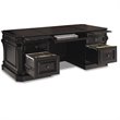 Scranton & Co 7 Drawer Executive Desk with Leather Top in Black