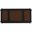 Scranton & Co 7 Drawer Executive Desk with Leather Top in Black