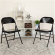 Scranton & Co Metal Folding Chair in Black (Set of 2)