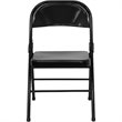 Scranton & Co Metal Folding Chair in Black (Set of 2)