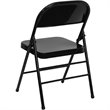 Scranton & Co Metal Folding Chair in Black (Set of 2)