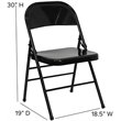 Scranton & Co Metal Folding Chair in Black (Set of 2)