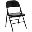 Scranton & Co Metal Folding Chair in Black (Set of 2)
