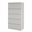 Scranton & Co 36-inch 5-Drawer Metal Lateral File Cabinet in Light Gray