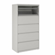 Scranton & Co 36-inch 5-Drawer Metal Lateral File Cabinet in Light Gray