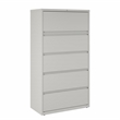 Scranton & Co 36-inch 5-Drawer Metal Lateral File Cabinet in Light Gray