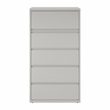 Scranton & Co 36-inch 5-Drawer Metal Lateral File Cabinet in Light Gray