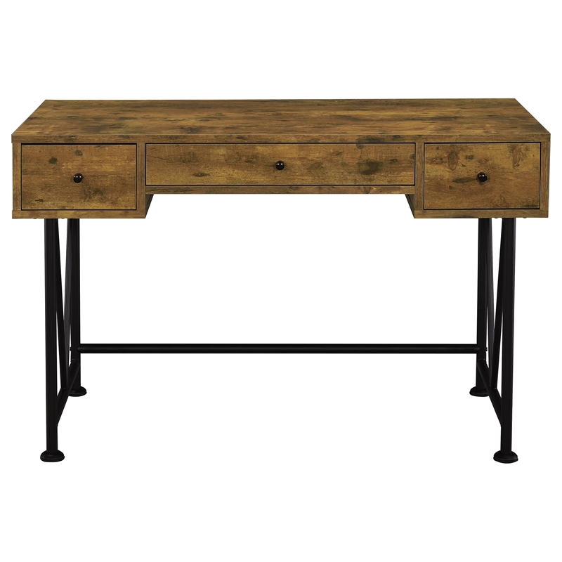 Scranton & Co 47-Inch 3-Drawer Wood Writing Desk in Rustic Nutmeg