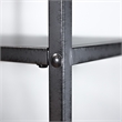 Scranton & Co Powder Coated Gray 6-Shelf Industrial Metal Bookcase
