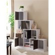 Scranton & Co Contemporary 9-Cube Wood Bookcase with Drawers in White