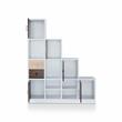 Scranton & Co Contemporary 9-Cube Wood Bookcase with Drawers in White