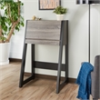 Scranton & Co Farmhouse Fold Down Wood Desk in Distressed Gray/Black