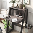 Scranton & Co Farmhouse Fold Down Wood Desk in Distressed Gray/Black