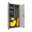 Scranton & Co Metal Janitorial Storage Cabinet in Light Gray 36