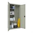 Scranton & Co Metal Janitorial Storage Cabinet in Light Gray 36