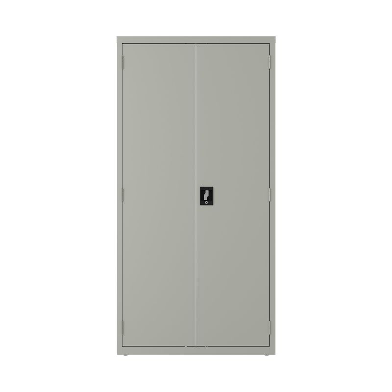 Scranton & Co Metal Janitorial Storage Cabinet in Light Gray 36