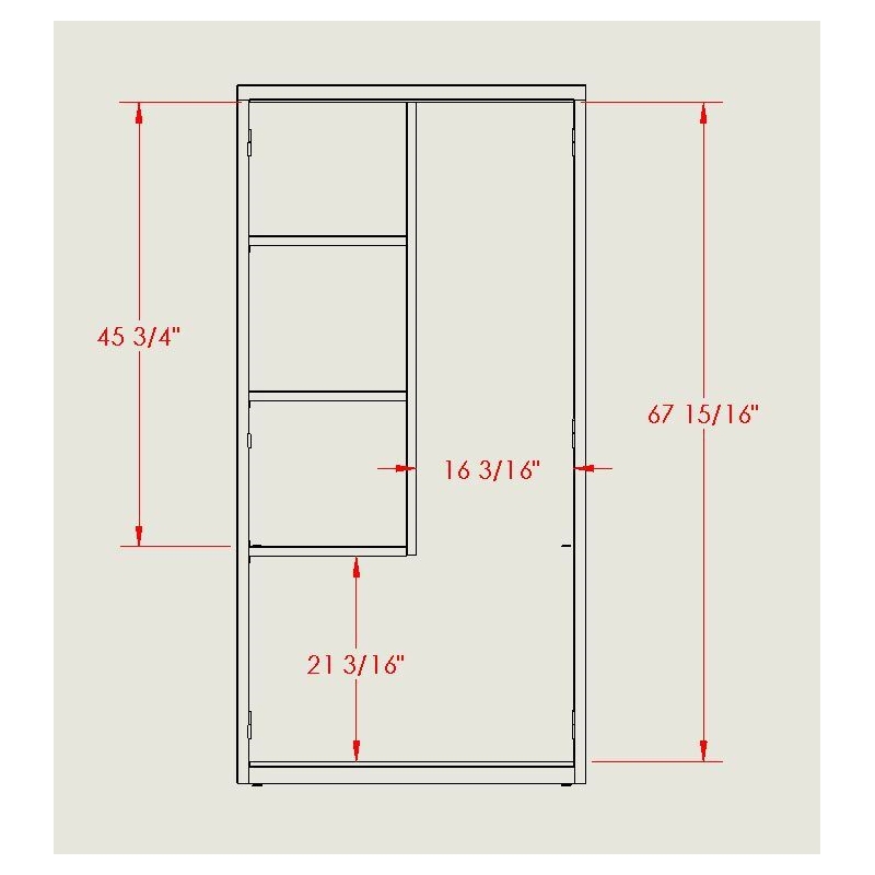 Scranton & Co Metal Janitorial Storage Cabinet in Light Gray 36