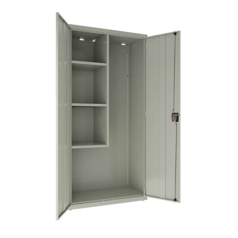 Scranton & Co Metal Janitorial Storage Cabinet in Light Gray 36