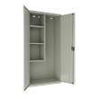 Scranton & Co Metal Janitorial Storage Cabinet in Light Gray 36