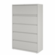 Scranton & Co 42-in Wide Metal 5-Drawer Lateral File Cabinet Light Gray
