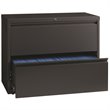 Scranton & Co 36-in Wide Metal 2-Drawer Lateral File Cabinet in Charcoal
