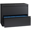 Scranton & Co 36-in Wide Metal 2-Drawer Lateral File Cabinet in Charcoal
