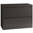 Scranton & Co 36-in Wide Metal 2-Drawer Lateral File Cabinet in Charcoal